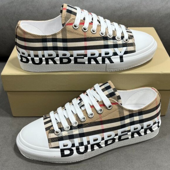 Burberry Plaid Sneakers - Picture 1 of 9